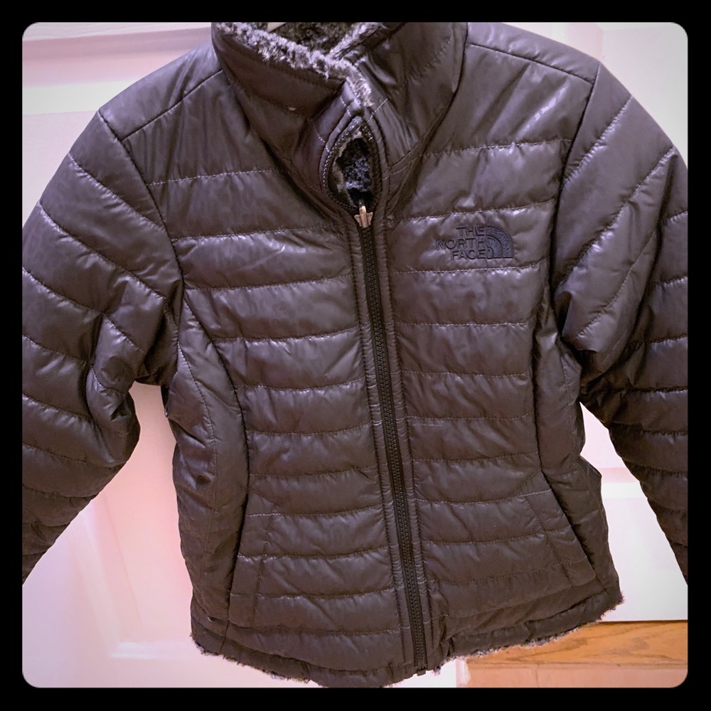 Girl’s North Face small (7/8) Reversible Jacket